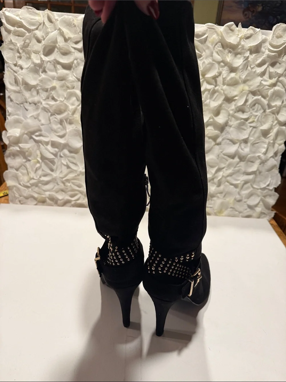 BCBGeneration Black Over-the-Knee Pointed Toe Boots